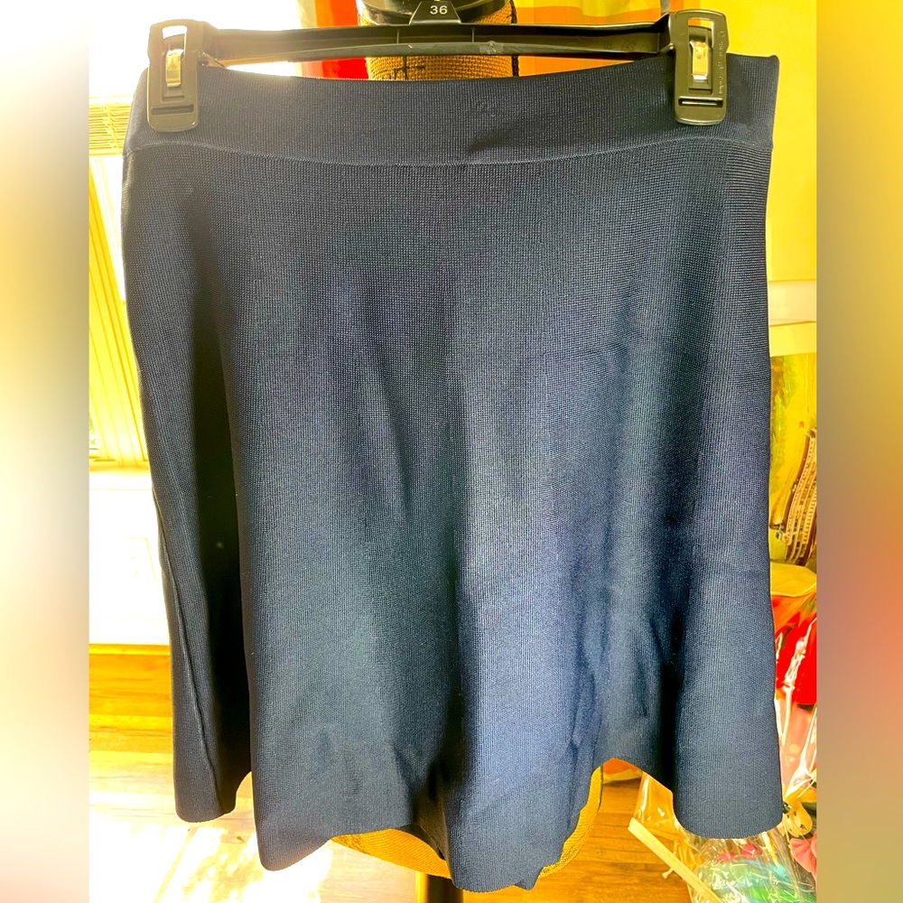 Cabi Medium Navy A-line Knit Skirt